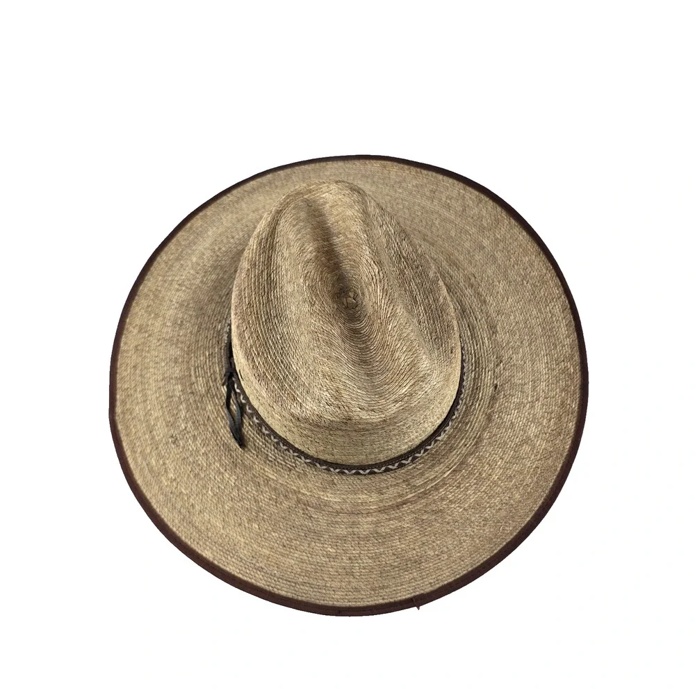 Resistol Genuine Mexican Palm Straw Cowboy Size 7 1/4 USA 58 Mexico leather band